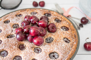 Tarte cerises amandes