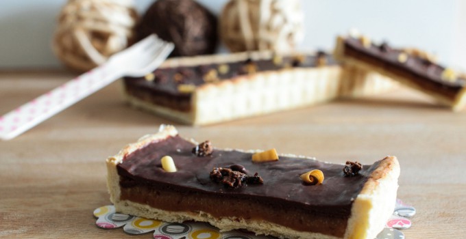 Tarte gourmande chocolat caramel au beurre salé