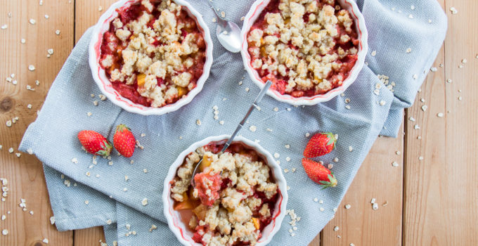 Crumbles nectarine fraise : dessert express et gourmand !